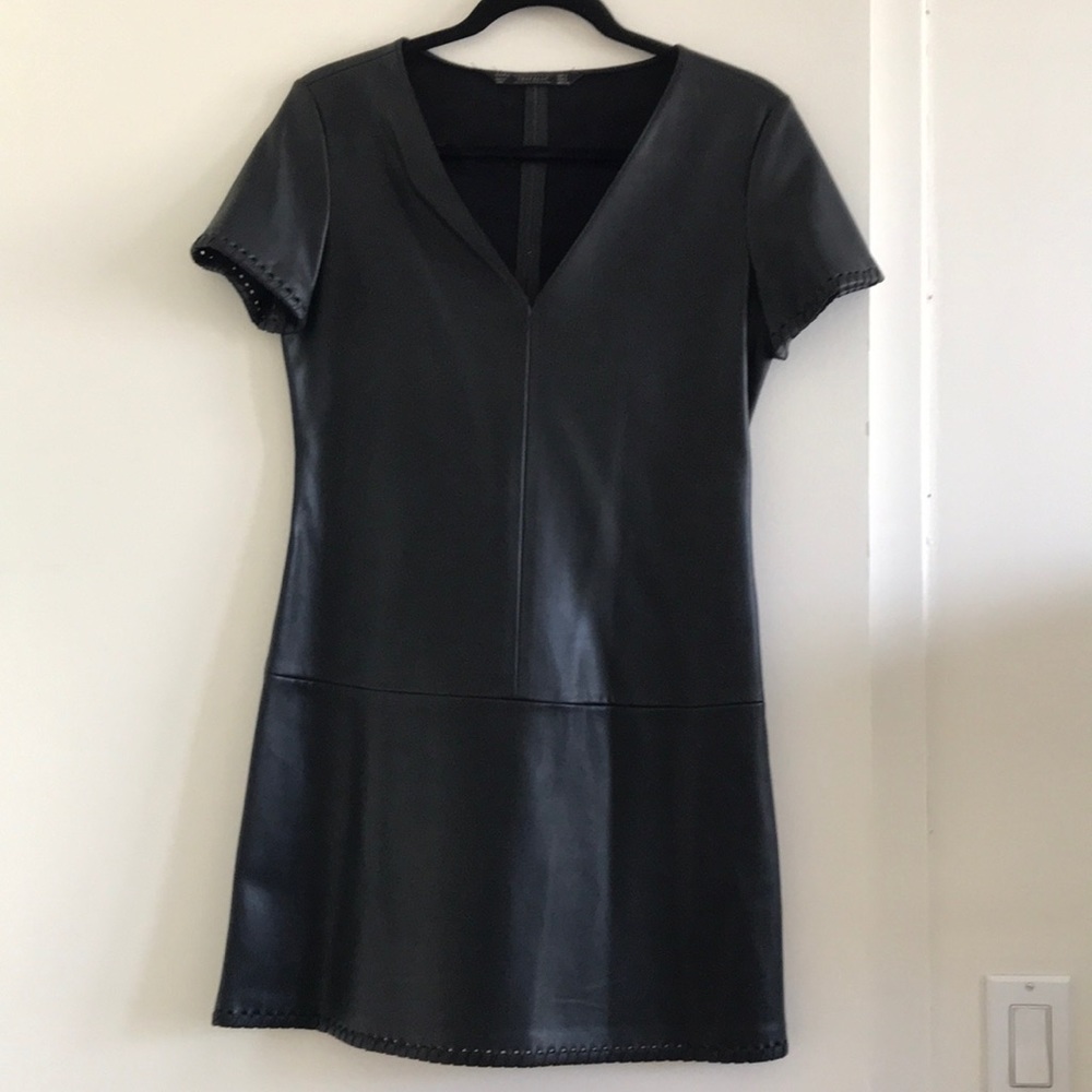 Zara faux leather dress